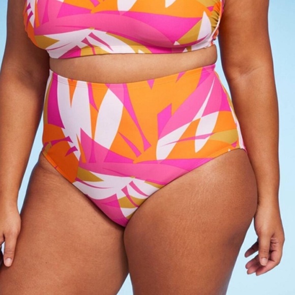 🆕 🩱 Kona Sol Multi Geometric Pattern Swim Bottom - NWT - 14/16 full coverage - Picture 1 of 6